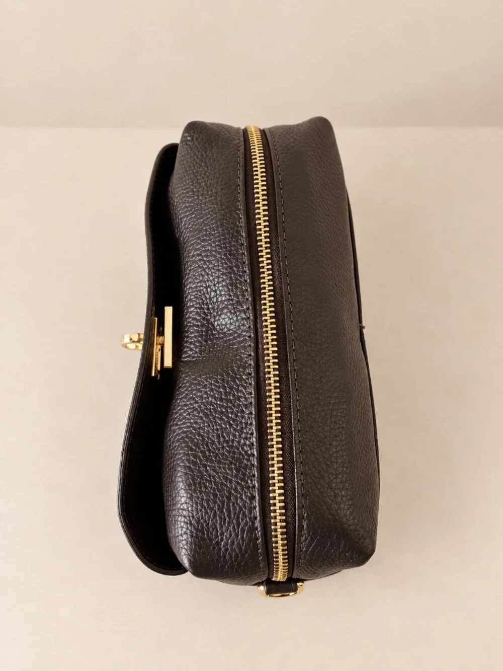 Dark Brown Genuine Leather Crossbody Bag, Italian Leather Shoulder Bag